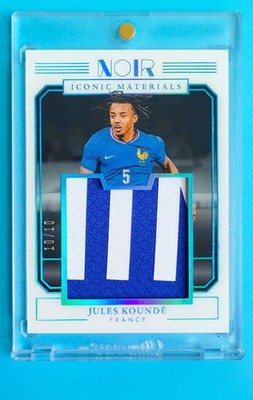 2024-25 Noir France Jules Kounde Iconic materials Patch 10/10 SP