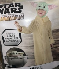 Star Wars GROGU Baby Yoda Halloween Costume Size Small 2T-3T NEW Mask/Robe