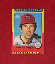 1975 Miscut Topps #453 Claude Osteen ST Louis Cardinals MLB Card NM
