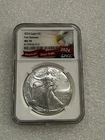2024 SILVER EAGLE NGC MS70  FIRST RELEASES ~ NO SPOTS ~ RARE BALD EAGLE LABEL