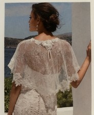Justin Alexander Lace Cape , Bridal Cape, Wedding Cover up , Wedding Lace Wrap