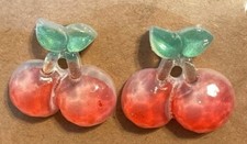 Handmade Cherry Stud Earrings Fashion Jewelry Women Girls-Gift 4 her-Alloy Studs