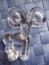 Deko Figur - Tiere Widder Sternzeichen - aus Glas - schwere massive Qualität