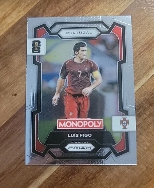 2026 Prizm Monopoly FIFA World Cup Soccer Luis Figo #31 Portugal base