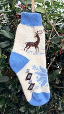 womens socks new ,100 Sheep's Wool , SIZE 8 , Chunky  Warm, deer