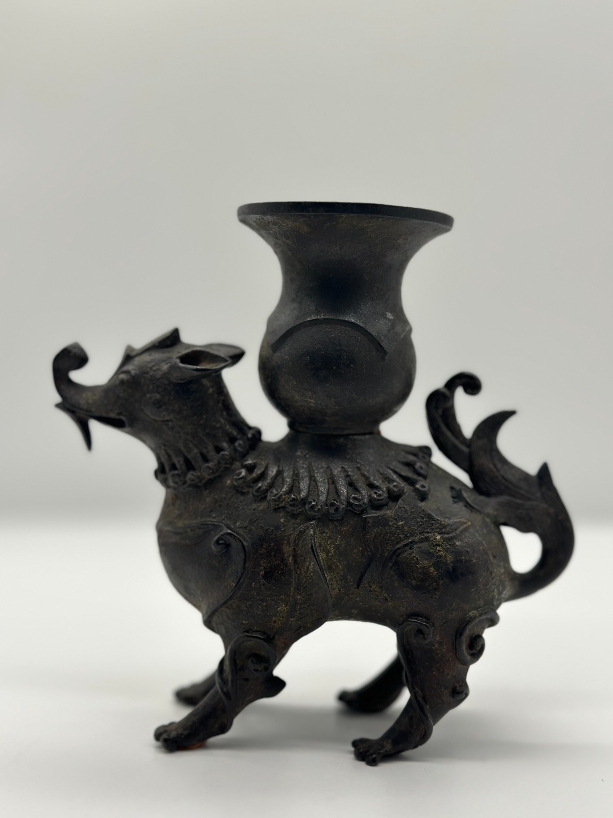 An Antique Beast-shaped Bronze Ding