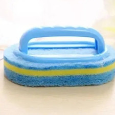 Cleaning Scrubber Sponge with Hand Grip Kitchen Bathroom Tile Glass Cleaner Blue — image 12