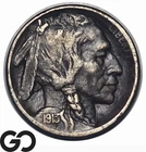 1913-S Buffalo Nickel Type 1, Early Key Date, AU+