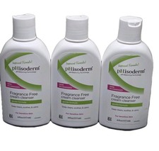 pHisoderm Fragrance Free Cream Cleanser for Sensitive Skin 6 fl oz 3 Pack