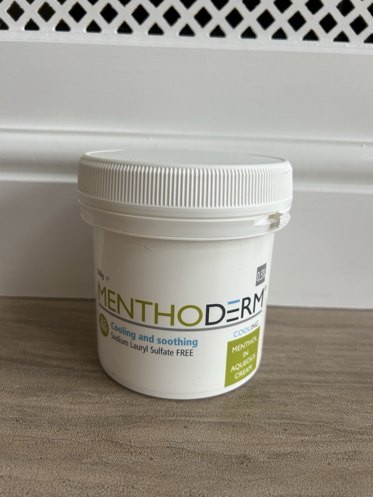 Menthoderm Cream Cooling & Soothing Menthol in Aqueos Cream 0.5% 500g X 1