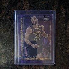 Stephen Curry 2025-26 Topps Chrome Purple /75 #201 Golden State Warriors