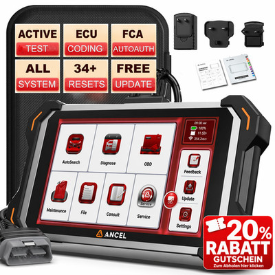 ANCEL DS600 ELITE OBD2 KFZ Diagnosegerät 34 Reset ECU Coding Alle System CAN FD