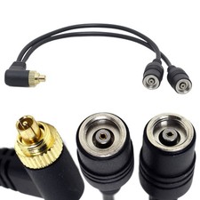 Cable divisor de sincronización de PC flash de 1 macho a 2 hembra con bloqueo de tornillo cable chapado en oro