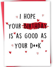Rude Birthday Cards Gifts for Him Men, Hilarious Birthday Card for Husband Boyfr