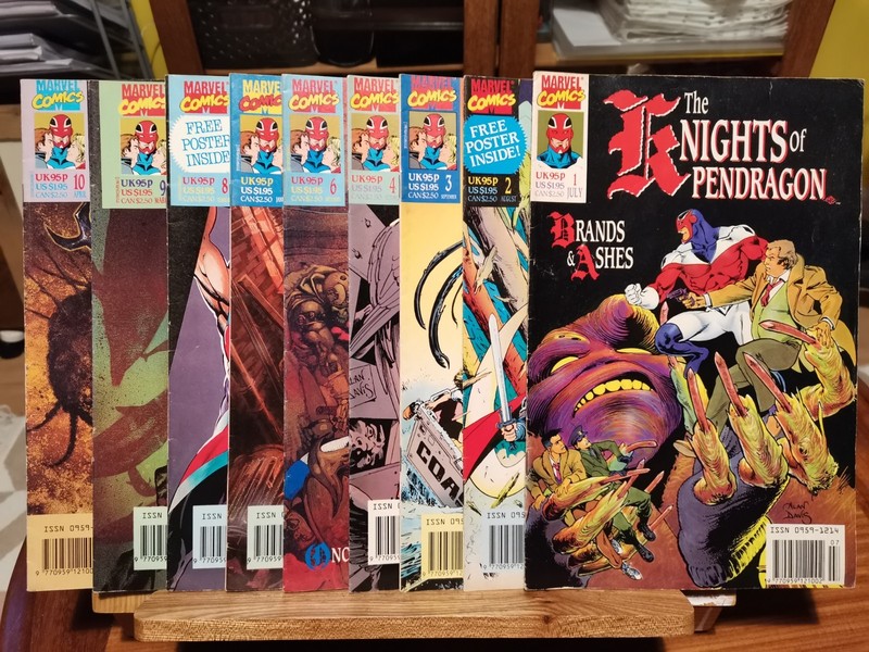The Knights Of Pendragon, Cap Britain No 1-4 & 6-10. 1990 Marvel Classics.