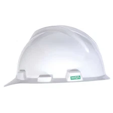 Msa Safety 466354 Hard Hat, V-Gard, Polyethylene, 4 Point Pinlock, Type 1,