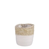 Mica ÜBertopf Korb Rachel Ø 14 X 14 Cm Weiß Deko-Accessoires
