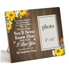 You are My Sunshine Wood Photo Frame Gifts for Mom Grandma Nana Wife, 8x10