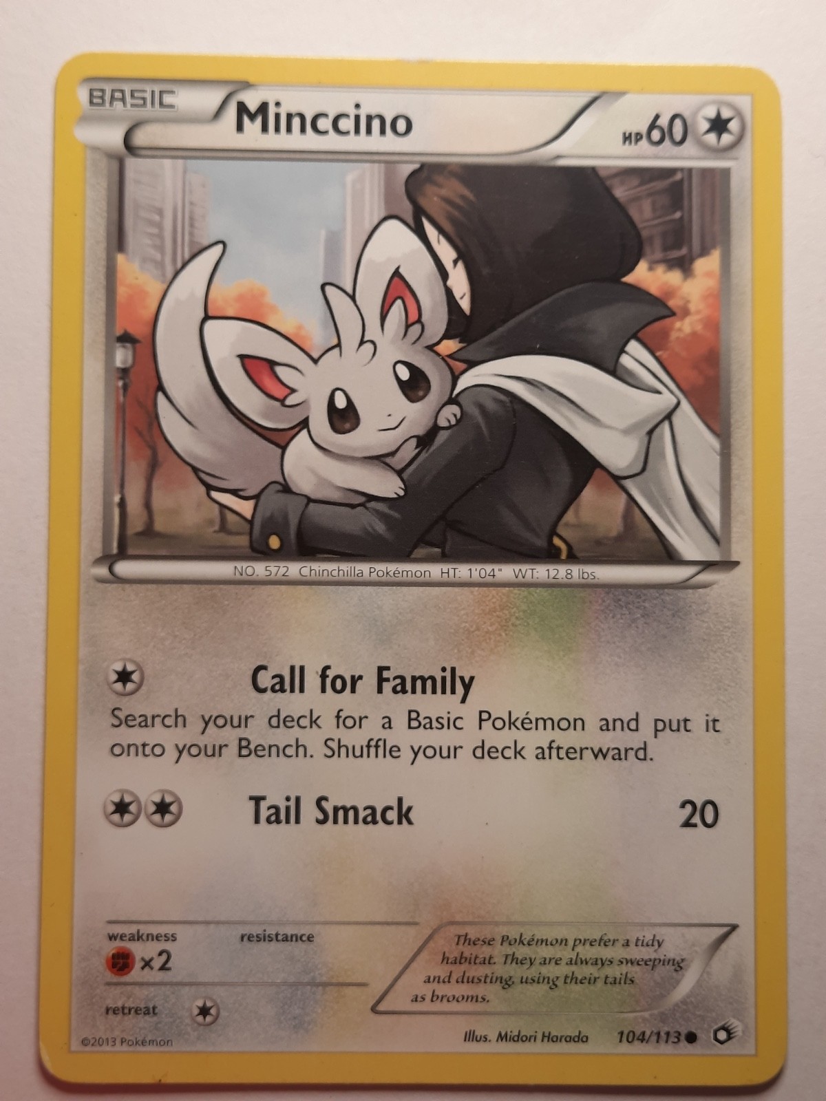2013 Pokemon Minccino Common Legendary Treasures 104/113 LP