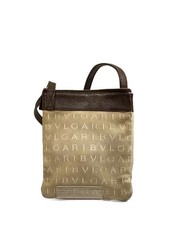 BVLGARI Shoulder Bag Canvas BEG All Over Pattern GCEGCA