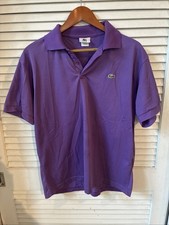 Lacoste mens polo shirt Size 7/ Small Purple Preowned.