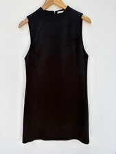 Alice Olivia Dress 6 Black Satin A Line Sleeveless