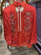 1940 s Quilted Chinese Jacket With Frog Closures