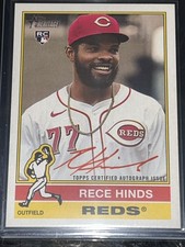 2025 Topps Heritage Rece Hinds RC Auto Real One Auto Red #’d /76