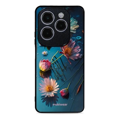 Handyhülle für Infinix Hot 40 Pro Mobiwear Case Cover Schutz Hülle Blau-Blumig