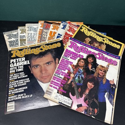 Lot of 11 Rolling Stone Magazines 1987 Jan Jul Vintage Music Issues Read Desc