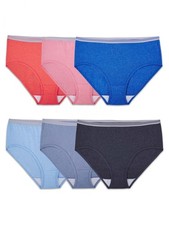 Fruit Of The Loom Womens Heather Assorted Low Rise Brief 6 Pack 6dlrbh2