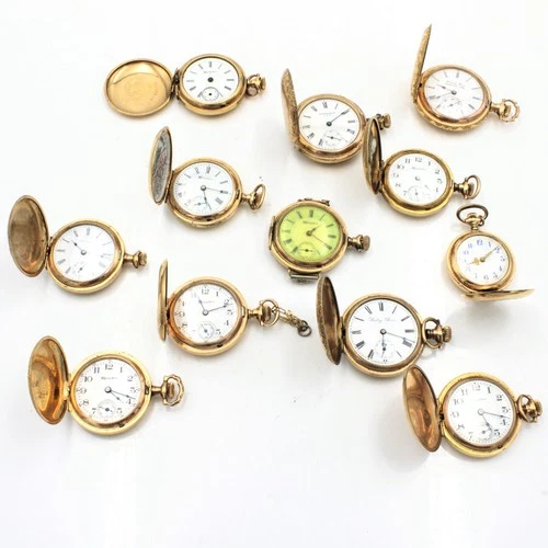 Antique Hampden Elgin NY Standard Ladies 0s Pocket Watches Lot of 12 #WB4337-5