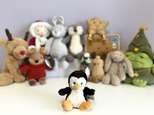 Jellycat Very Rare Retired Tiny Baby Black Poppet Penguin, BNWT New, Genuine