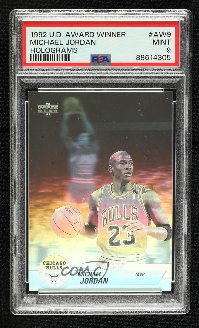 1992 Upper Deck Award Winners Holograms Michael Jordan #AW9 PSA 9 MINT HOF 0xb4