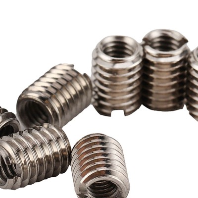 10Pcs Stainless Steel Thread Inserts M4 Female Thread M6 Male Thread 8mm Length