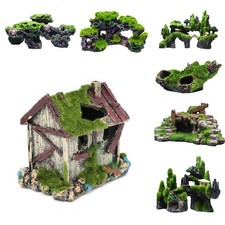 Przynieś naturę do swojego zbiornika z żywą dekoracją zbiornika na ryby domek na mech na drzewie