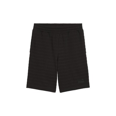 PUMA Elevated Essentials 9 Inch Structured Shorts Mens Black Casual Athletic Bot