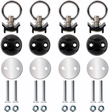 Round Tie Down Anchor Point Kit Bolt on Track Fitting with Quick Release Comp...