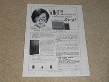 Klipsch Heresy Speaker Ad, Model H, 1967, 1 page, Articles, Info, 1st One