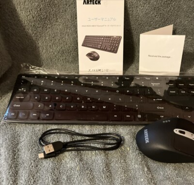 KEYBOARD And MOUSE Wireless Stainless Steel Bluetooth Slim Arteck HB305-3MB 167