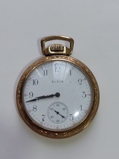 Antique 1911 Elgin 313 Model 7 15j 16s Rolled Plate Case Pocket Watch Needs Work