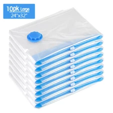 10x Jumbo Large Vacuum Storage Bags Seal Space Saving Clothes Quilts Organizer