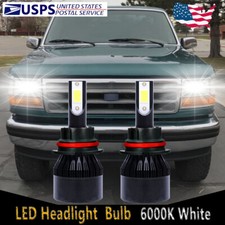 For Ford F-150 1992-1996 - 2X 9007 Front LED Headlight Bulbs High/Low Beam C9B