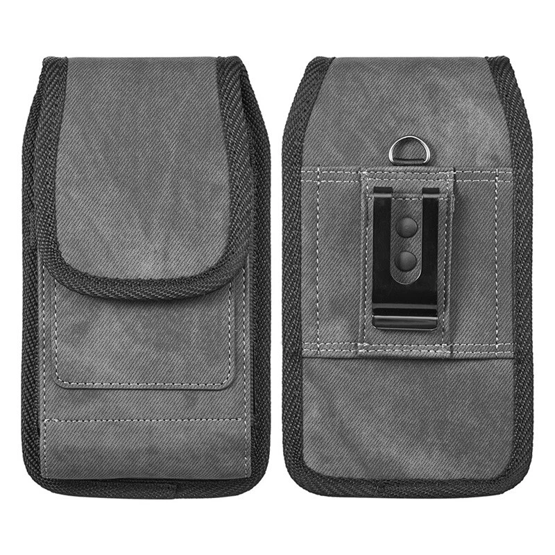 Funda con clip para cinturón de tela de mezclilla gris para LG G3 Foto 2 de 4