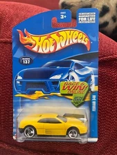 2002 Hot Wheels Collector No #137 FERRARI 348 Yellow w/Chrome 3 Spoke Wheels Bra
