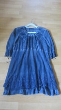 Einzigartige Body Needs Gr.46 Tunika Bluse Longtunika Kleid blau Edel gearbeitet