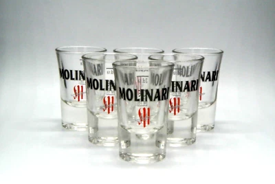 6 Sambuca Molinari Shot Gläser 2 cl Cocktail Rum Bar Glas Schnaps Likör Anis
