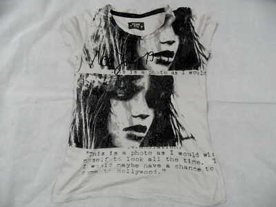 FROGBOX cooles Shirt hellbeige m. Druck Gr. 36 TOP  KB1120