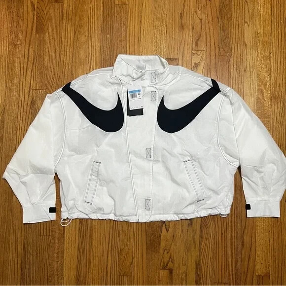 NIKE ナイキ　BIG SWOOSH WOVEN LINED JACKET Nike Sportswear Swoosh Woven Lined jacket Black | Dressinn