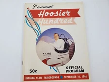 9th Annual Hoosier Hundred Official Program 1961 Indiana State Fairgrounds